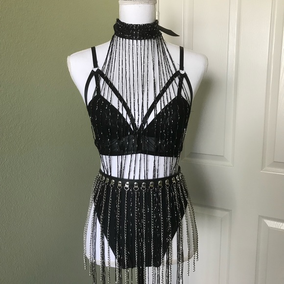 Accessories - *NEW COLORS* REIGN- Sparkle Fringe Tassel Choker